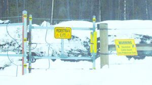 electric fence at the Anahim Lake landfill site