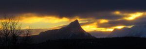 sunset from window at Ginty Creek