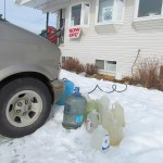 filling waterjugs at the Nimpo Lake post office