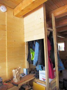 a closet for coats at Ginty Creek
