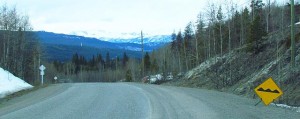 frost heaves on Highway 20