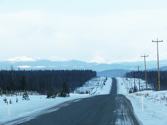 Highway 20 near Tatla lake.  The Niuts are behind.
