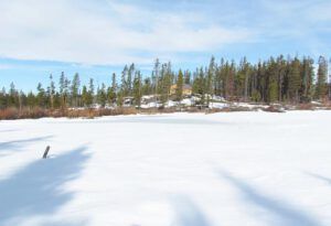 my house at Ginty Creek seen from the lower pond