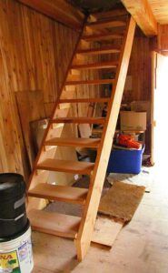 attic steps at Ginty Creek