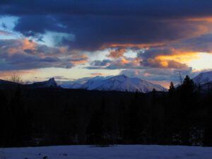 Stormy sunset over Finger Peak