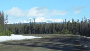 west of Anahim, Highway 20 is unpaved.