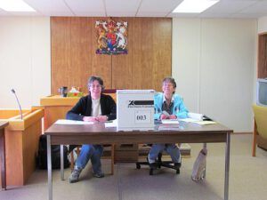 inside the Anahim Lake Courthouse