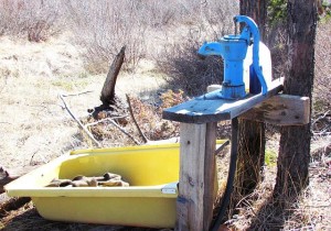 washing blankets at Ginty Creek