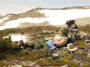 Suzy at the last cairn