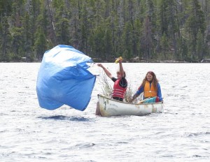 trying to kite-surf