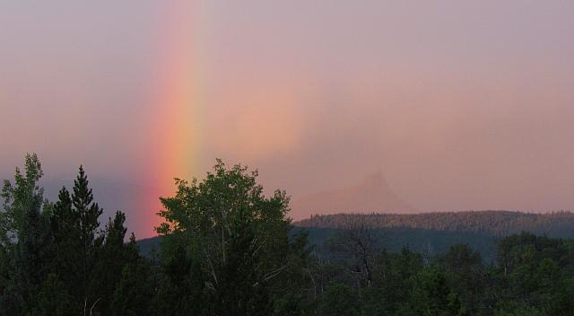 rainbow to the left of Finger Peak