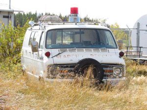 search and rescue van at Anahim Lake