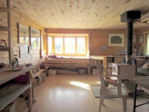 interior of ginty Creek cabin