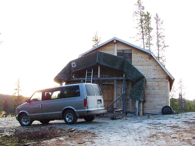 tarp on the porch