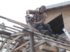 strapping on the porch roof