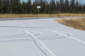 Highway 20 with fresh snow