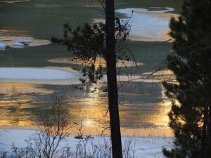 flooded pond at Ginty Creek