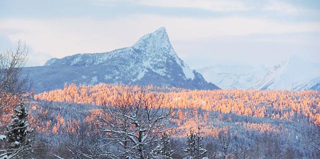 finger peak, morning sun