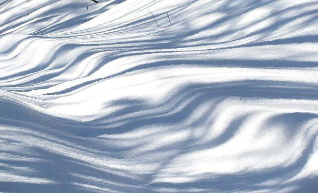 shadows on snow at Ginty Creek