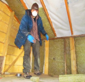 attic insulation at Ginty Creek.