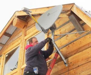 installing the satellite dish