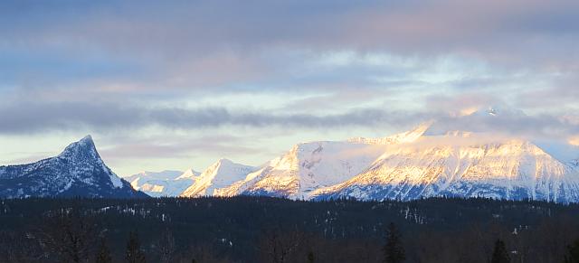 sun over finger peak