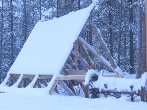 snow on solar panels