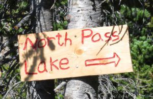 1 sign to Nth Pass Lake