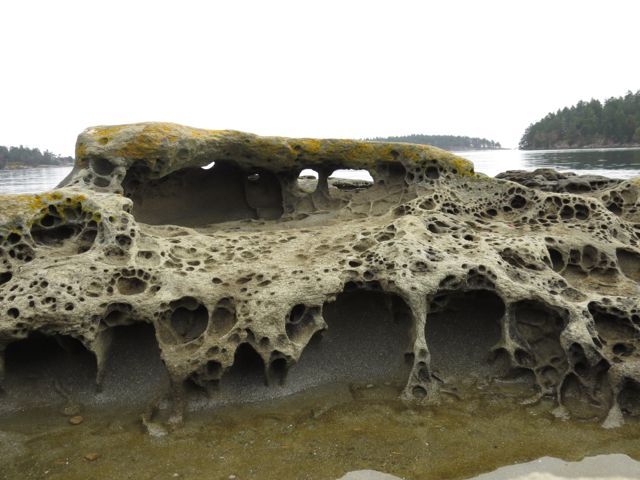 7 worn rock holes